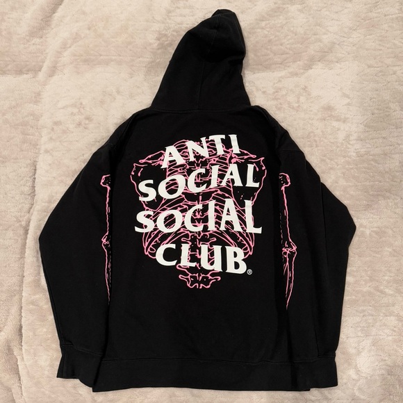Anti Social Social Club Skeleton Hoodie Men’s L - Picture 1 of 7